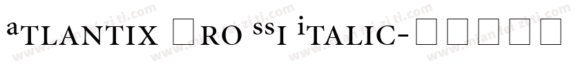 Atlantix Pro SSi Italic字体转换